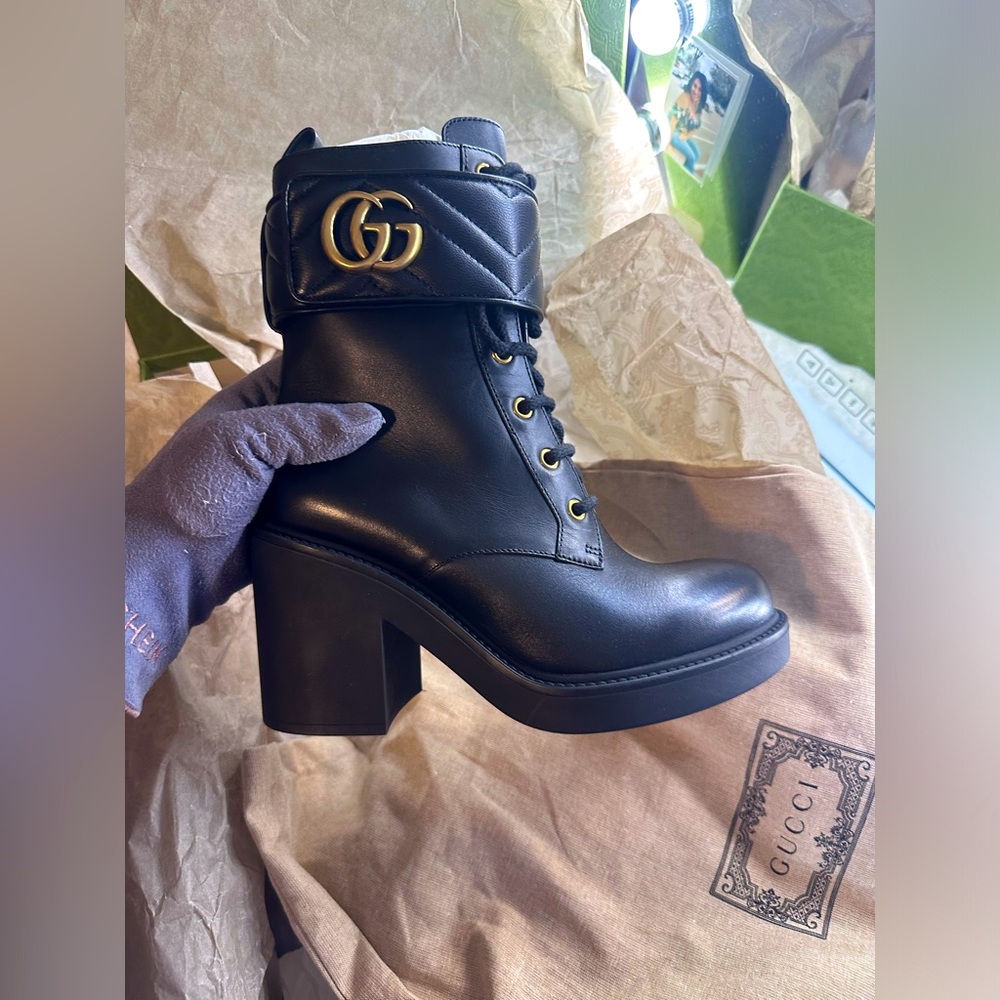 GUCCI Marmont leather boots